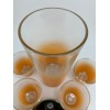 Vintage Imperial Glass Frosted Orange Cocktail Shaker set
